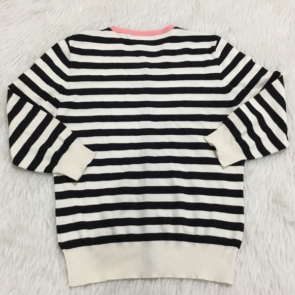 Peck a peck women’s pink black stripe lightweight cardigan sweater size … - Picture 4 of 4